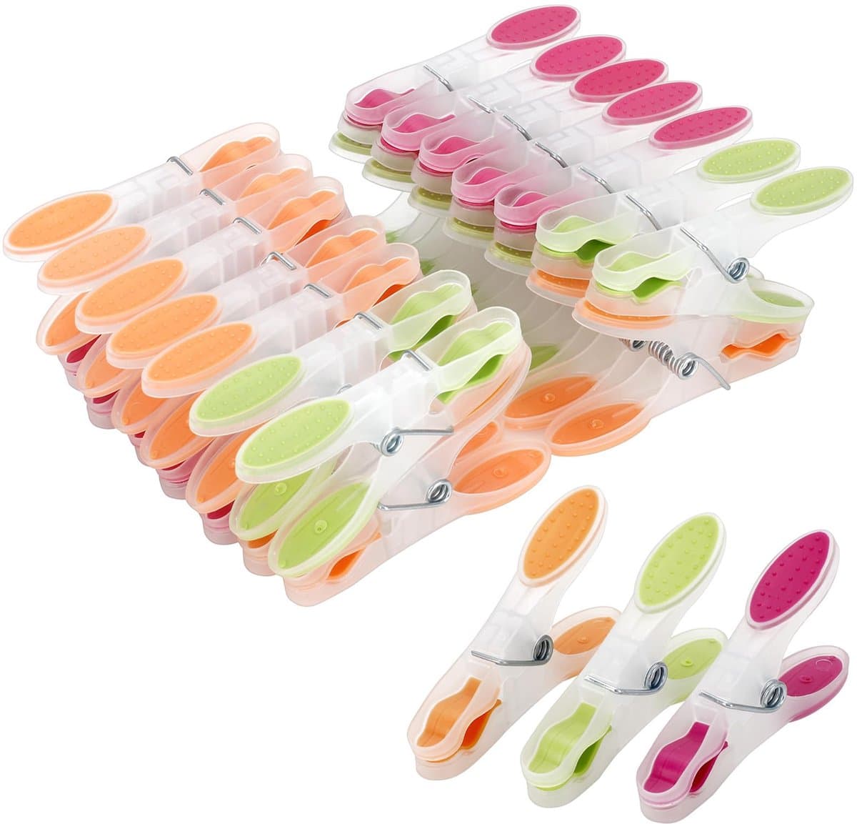 Ibenzoa® Set van 30 kleurrijke wasknijpers met stevige grip en soft-grip handgreep — afbeelding 1