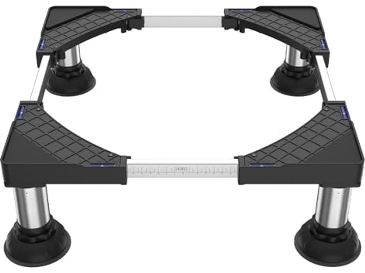Wasmachine Onderstel met Schokabsorberende Functie - Belastbaarheid 250 kg, Verstelbaar van 45-65 cm - Zwart — afbeelding 1