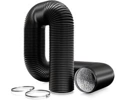 Afvoerslang - Ventilatiebuis - Lucht Afvoeren - Flexibel En Stevig - 150 mm x 3 meter - Zwart