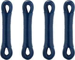 Clothesline Set of 4 - 30m Steel Wire PVC Shell Extra Strong - Blue - Indoor & Outdoor Use