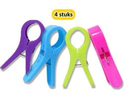Handdoek knijpers & Strandlaken knijpers XXL 13 cm (4 stuks) - Anti-wind Badlakenknijpers - Optimale Grip voor Badlakens en Strandlakens — afbeelding 1