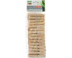 Jedermann wasknijpers -15x - bamboe hout - 9,5 cm