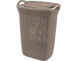 Curver Knit Wasmand met deksel - 57L - Bruin
