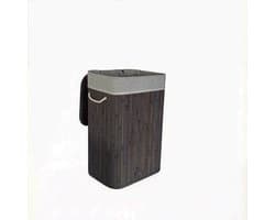 Hoppa! - Bamboe Wasmand - Opbergmand - 72L - Zwart — afbeelding 1