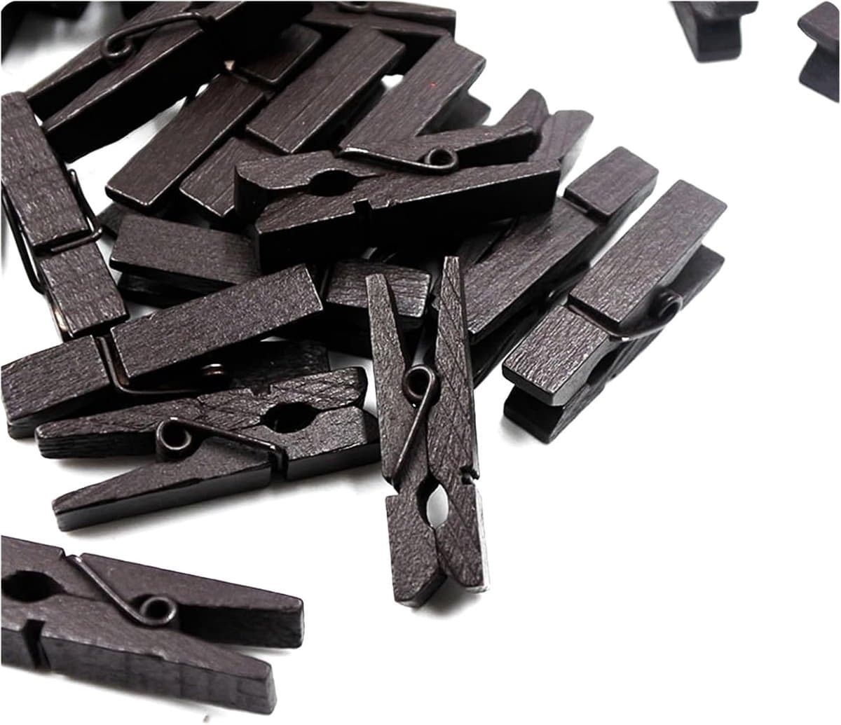 Houten Wasknijpers - Kleurrijke Clips - Foto Decoratie - Natuurlijk Materiaal - 100 Stuks - Gemengde Kleuren — afbeelding 1