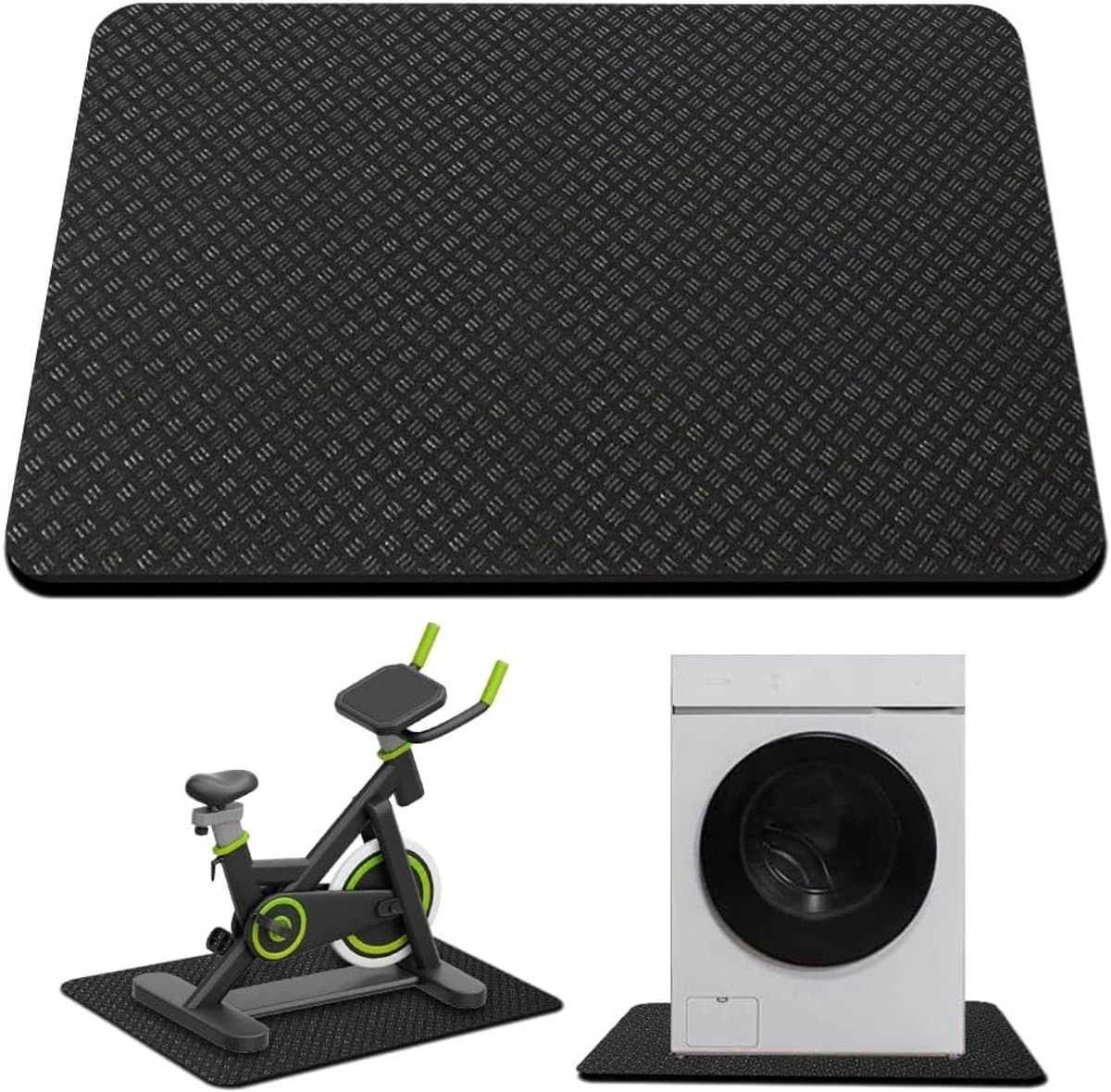 Anti-trillingsmat - Apparaatmat Demper - Apparaat Stabiliseren - Dubbelzijdig Antislip - 60 x 60 cm - Zwart — afbeelding 1