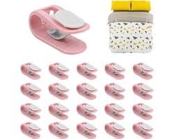 20 stuk - Dekbedclips - dekbedovertrekclips - Anti-slip Dekbedovertrek Clips - Herbruikbare - Zonder Naaien Clips voor Dekbed en Dekbedovertrek - Roze