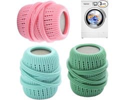 3 stuks/set wasmachine wasbal - wasverzachter dispenser - herbruikbare was sponsbal voor wasmachine en droger - huishoudelijk alternatief voor vloeibare wasverzachter - geschikt voor alle wasmachines — afbeelding 1