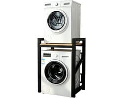 Wasmachine Droger Stapelkit - Opbergrek Boven Wasmachine - Ruimte Besparen - Verstelbaar Werkblad - 73 x 63 x 105 cm