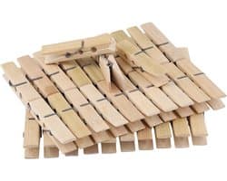 Houten Kledingknijpers 6x1cm - 400 Stuks, Duurzame Klammern voor Kleding, Sokken, Foto's en Creatieve Projecten