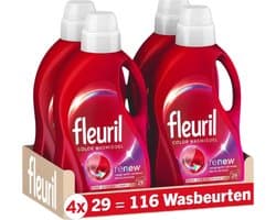Fleuril Color - Vloeibaar Wasmiddel - Gekleurde Was - 4x29 Wasbeurten - Voordeelverpakking