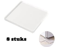 8 Stuks Anti-Trillingsmatten - Trillingsdempers Wasmachine - Beschermende Loopbandmat - Schokabsorberende Pads - Wasmachinesokkel - Geluidsisolatiemat - Wasbaar En Knipbaar - Transparant - 4 X 4 X 0.5 Cm