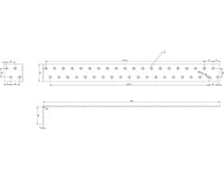Stalen Anker - Hoekconnector Bevestiging - Stevig Monteren - Geperforeerde Plaat - 400 x 40 mm - Zilver