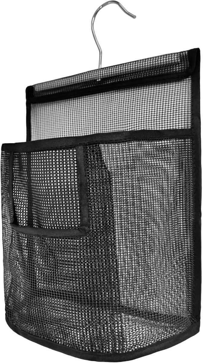 Hanging Bag voor Kledingknijpers, Opbergzak voor Squeegee en Doucheaccessoires, Ideaal voor Wasruimte en Balkon, Zwart — afbeelding 1