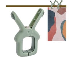 Grote Kledingspelden - Wasknijpers Klemmen - Kleding Drogen - Krachtig Winddicht - 5.5 cm Opening - Wit Groen