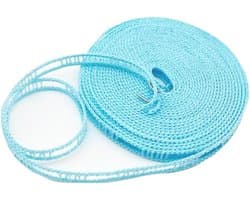 Waslijn - Droogtouw Kleding - Reizen Kamperen - Winddicht Ontwerp - 10 Meter - Helder Blauw