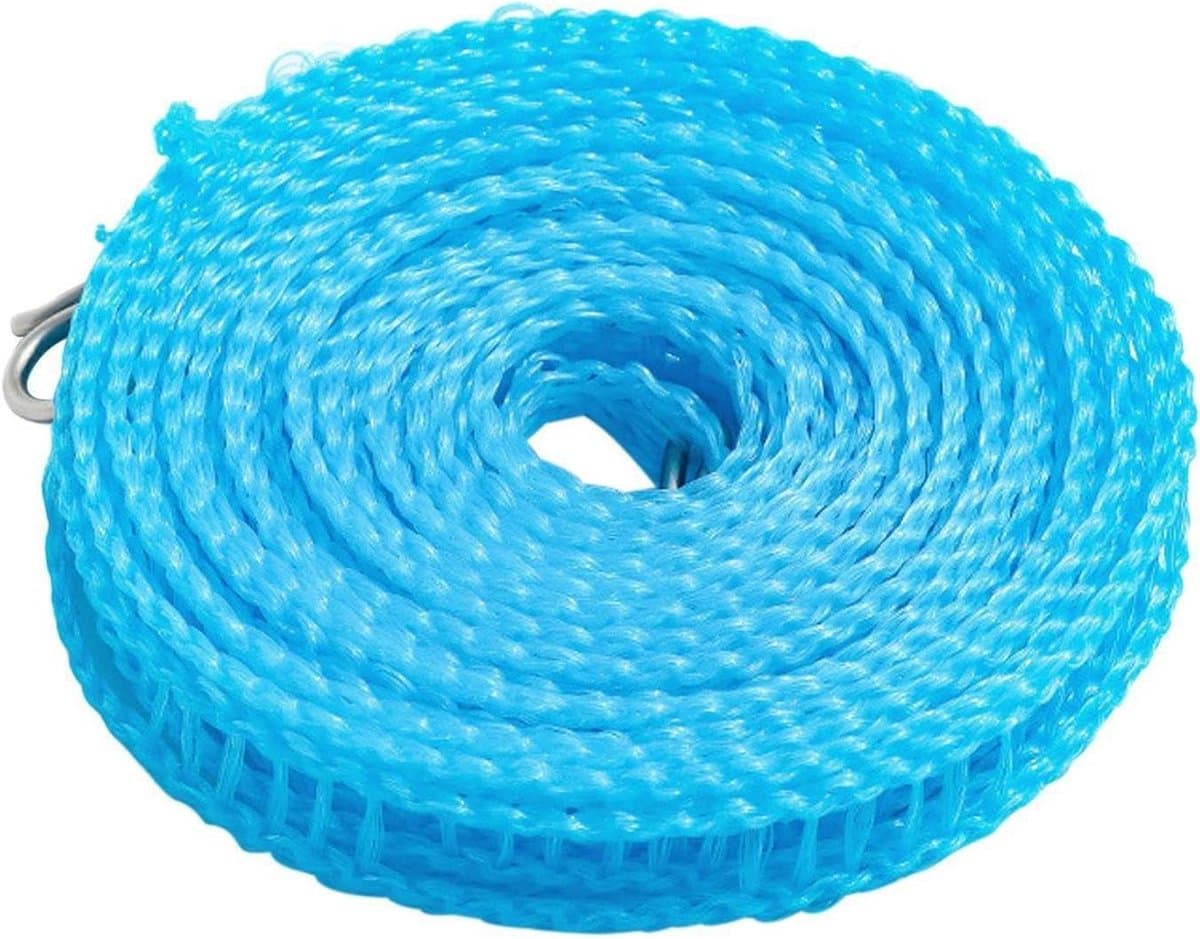 Waslijn - Draagbare lijn - Buiten drogen - Verstelbare lengte - 300 cm - Blauw — afbeelding 1