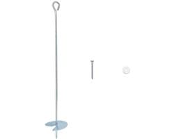 vidaXL - Aardanker - 10 - pcs - Zilverkleurig - Ø10 - x - 60 - cm