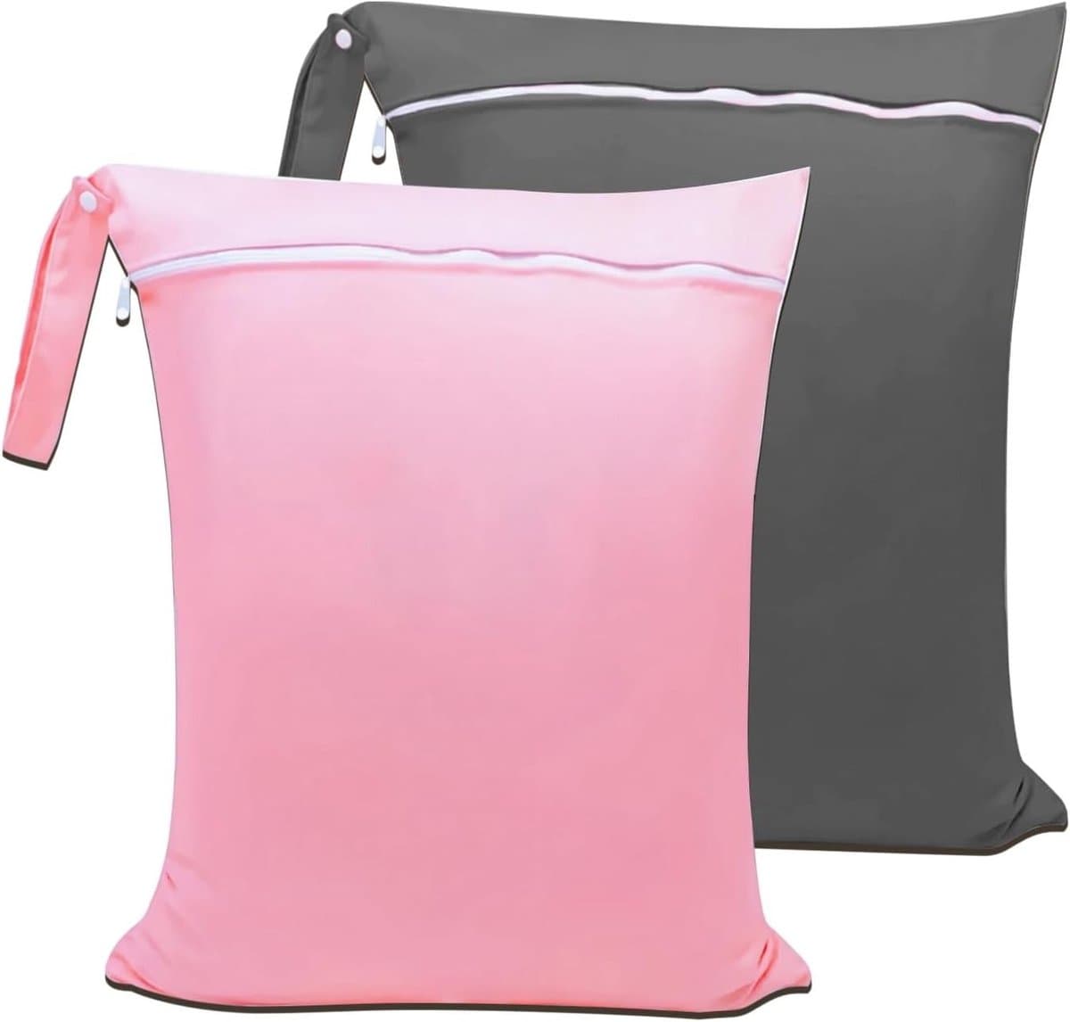 Set van 2 Waterdichte Waszakken voor Reizen, Herbruikbare Droog-Nat Tas met Rits en Handvat, Ideaal voor Zwemmen, Gym en Vakantie, 48 x 38 cm — afbeelding 1