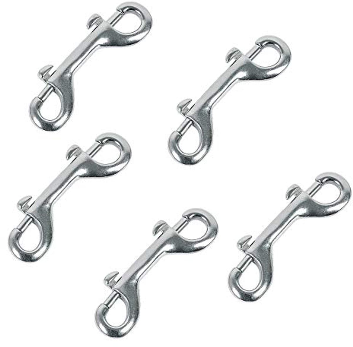 5 Pack 3.5 Inch Dubbele Bout Snaps Haak Metalen Clips Sleutelhouder voor Water Emmer Huisdier Feed Emmer Landbouw — afbeelding 1
