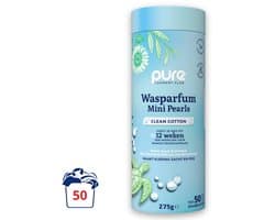 Pure Laundry Club Wasparfum Mini Pearls - Clean Cotton - 50 Wasbeurten - Luxe Geurbooster - Tot 12 Weken Frisse Was - 100% Plasticvrij, Natuurlijk & Vegan Wasparels - Geurparels Wasmachine