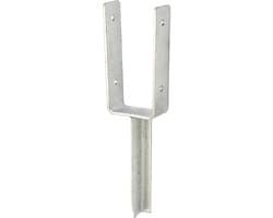 U-paaldrager Betonanker - Paalhouder T-ijzer - Hout Beschermen - Verlengt Levensduur - 91 mm Breed — afbeelding 1