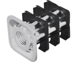 vidaXL - Draadbuis - Insert - 12 - pcs - Zwart - en - Zilver - 15,8 - x - 15,8 - x - 22,5 - mm