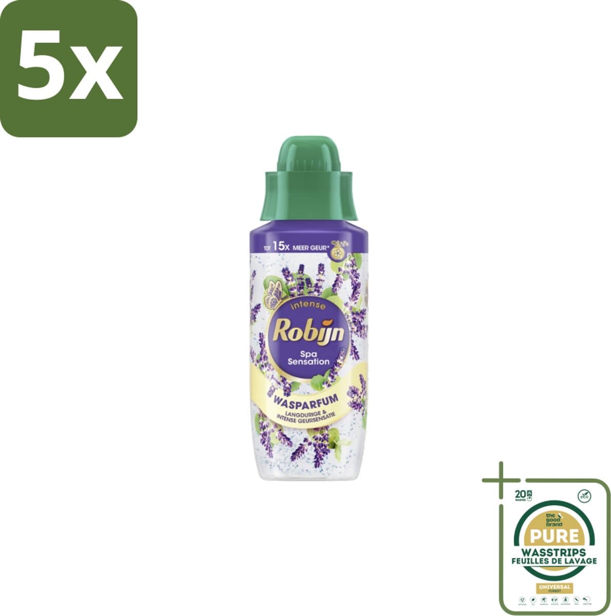 5 x Robijn Wasparfum Spa Sensation 324 ml - Grootverpakking - Wasparfum - Wasmiddel - Geur - Spa Geur - Natuurlijke Geur — afbeelding 1