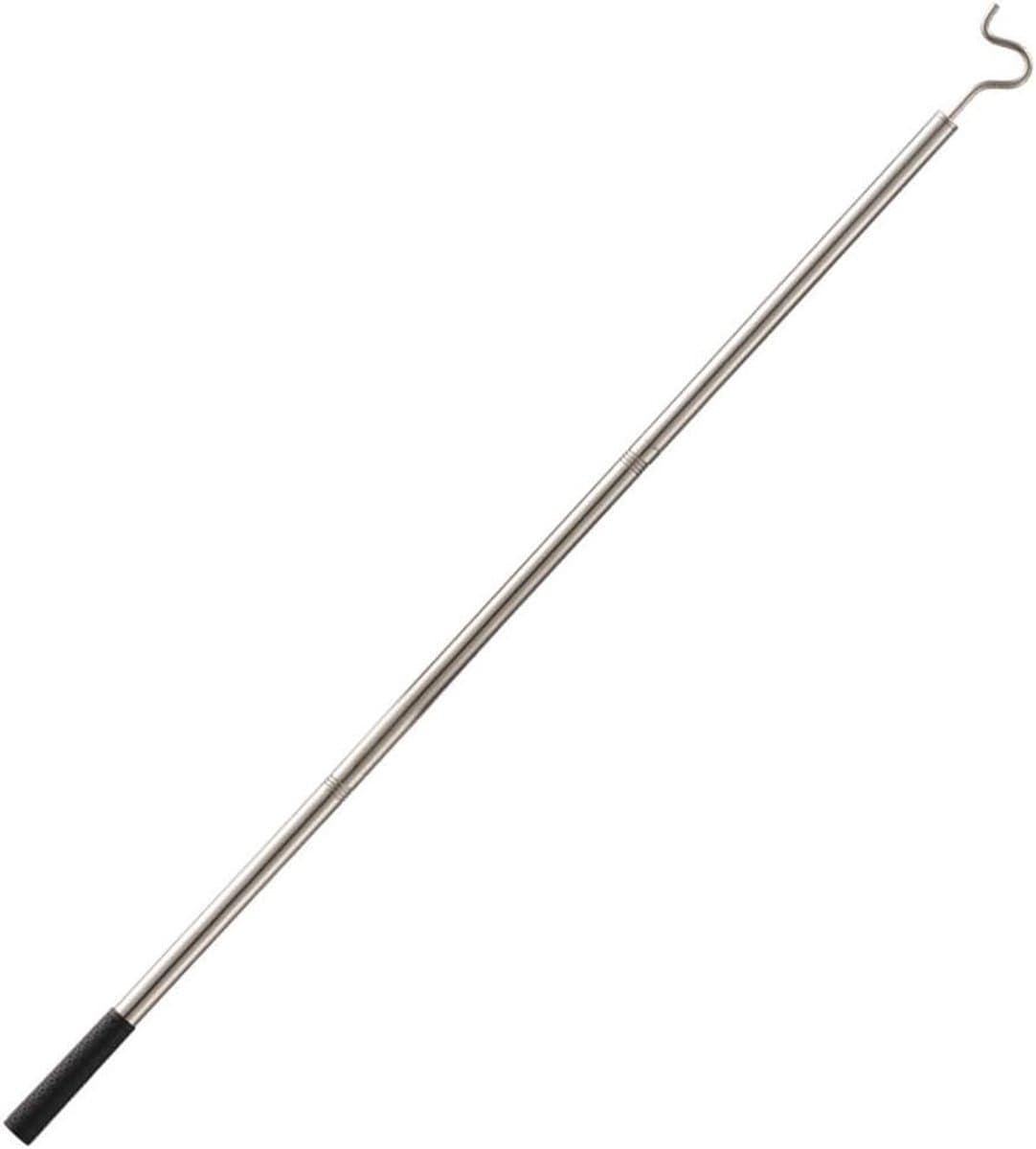 Droogpaal Kleding - Wasstok - Was Ophangen - Gebogen Vorkontwerp - 134cm - Zilver — afbeelding 1