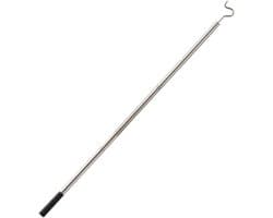 Droogpaal Kleding - Wasstok - Was Ophangen - Gebogen Vorkontwerp - 134cm - Zilver