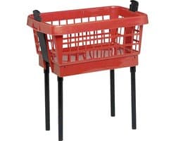 Lockweiler CLIP CLAP Wasmand met voeten rood, 65 cm.