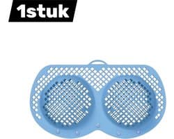 1stuk - Siliconen waszak voor bh's - Waszak voor lingerie - Beschermer voor lingerie voor dames - Geschikt voor wasmachine/droger - Vormvast - Blauw