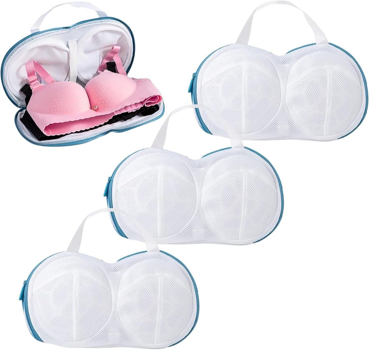 Ibenzoa® Set van 3 wasnetten voor delicate beha's en ondergoed met ritssluiting — afbeelding 1