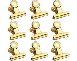 Verpakking van 30 - 1,22" (31 mm) mini metalen scharnierclips - kleine bull clips - ordners/rekeningklemmen - voor kantoor/thuis/school/winkel