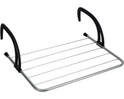 Tomado - Droogrek Favonio voor radiator, deur, balustrade of balkon - 3 meter drooglengte - Zilvergrijs — afbeelding 1