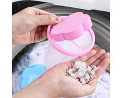Narimano® Wasmachine Filter Zak, Lint Mesh Zakken - Catcher Bloemen - Haar Filter Net Pouch Herbruikbare Hair Remover Tool (2 stuks)