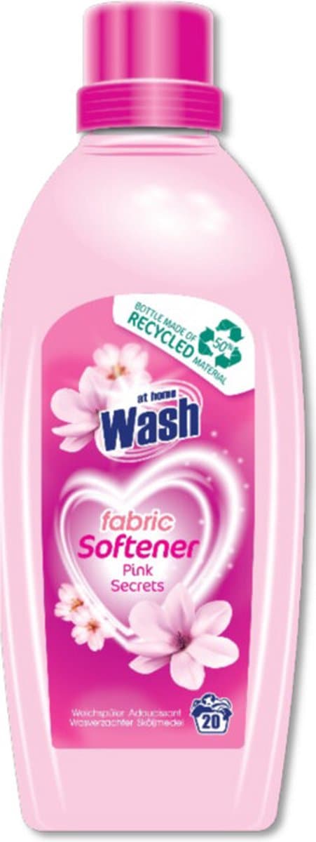 6x At Home Wasverzachter Pink Secrets 20 Wasbeurten 750 ml — afbeelding 1