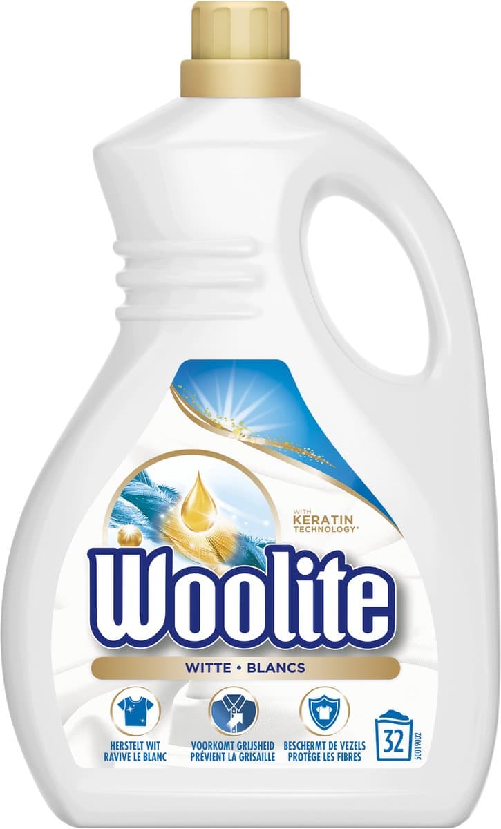 Woolite Witte Wasmiddel met Keratine - 32 Wasbeurten - 1.9 L — afbeelding 1