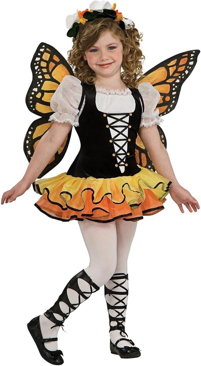 Officiële meisjes Monarch vlinderkostuum meisjes one size — afbeelding 1