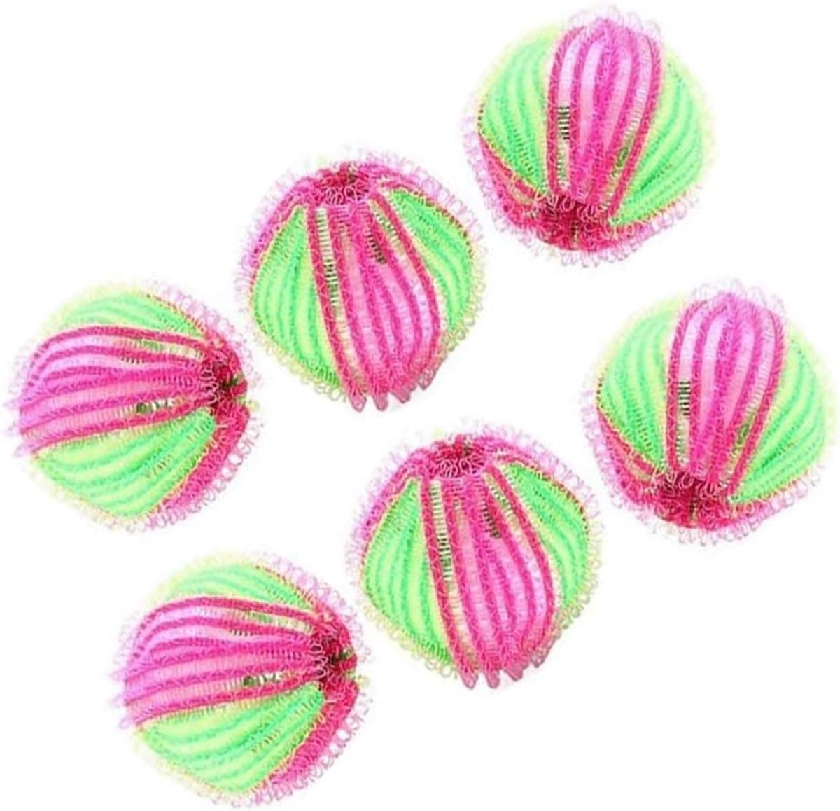 Anti-pluis-wasballen voor het verwijderen van dierenharen, set van 6 stuks, herbruikbare wasballen, 4 cm, antistatische stofreiniger — afbeelding 1