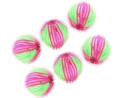 Anti-pluis-wasballen voor het verwijderen van dierenharen, set van 6 stuks, herbruikbare wasballen, 4 cm, antistatische stofreiniger