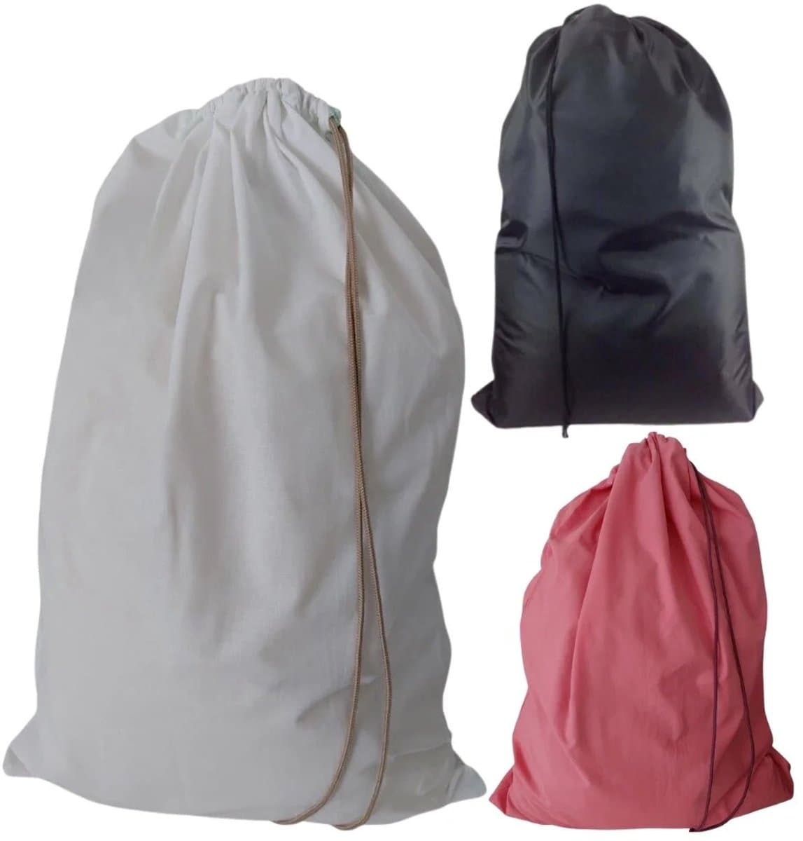 Bluvardi katoenen waszakken set van 3 stuks - XXL -wit-red bruin - zwart — afbeelding 1