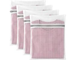 Set van 4 wasnetten van mesh, 30 x 25 cm, ideaal voor delicate kleding, wasmachine en bescherming