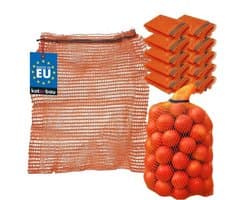 Ritselzakken Set - Opbergzakken voor Groenten - Aardappelopslag - Ademend Polypropyleen - 35x50 cm - Oranje