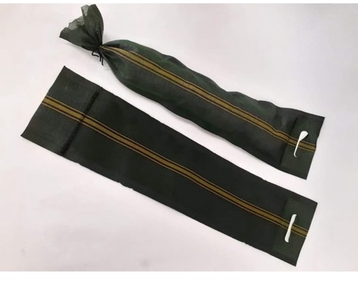 Silozakken met trekkoord - Monofilament zandzakken - Voor opslag en transport - Handvatten - 25x100 cm - Groen — afbeelding 1