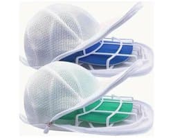 Wasrek Geschikt voor baseballpetten, 2-delige set, Geschikt voor het wassen van petten in de wasmachine om vervorming te Geschikt voorkomen, beschermt de vorm van de pet en zorgt Geschikt voor een reiniger, wit