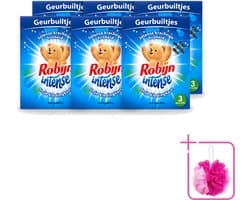 6 x Robijn - Intense - Geurbuiltjes - Langdurige Geur - Intense Frisheid - 3 Geurbuiltjes - Bulkverpakking - Geur in kleding - Douchemop - Frisheid kleding
