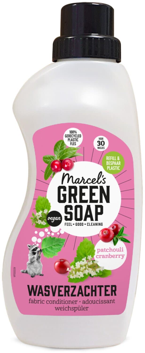 Marcel's Green Soap Wasverzachter Patchouli & Cranberry 30 Wasbeurten 750 ml — afbeelding 1