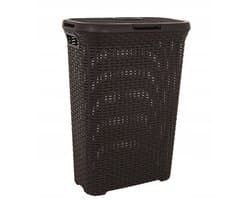 Curver Wasmand 40L Smal, Natuurlijk Design, Donkerbruin