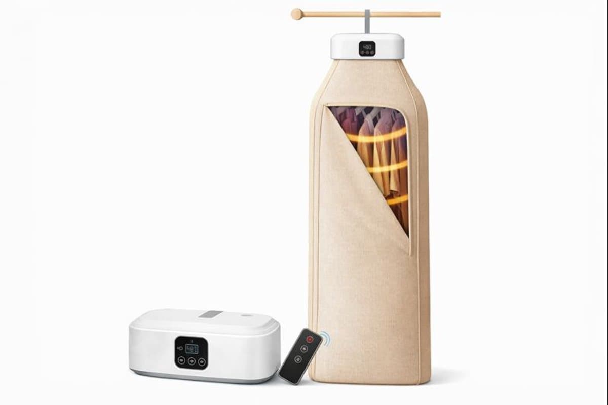 Sensova Draagbare Elektrische Wasdroger met Droogtas – 600W Mini Droger met 360° Hetelucht, UV-Sterilisatie, Touchscreen & Timer – Opvouwbaar en Compact voor Thuis, Reizen en Camper — afbeelding 1